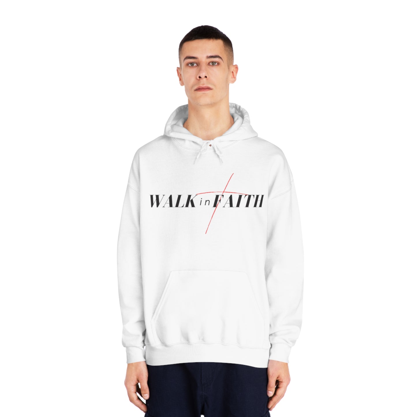 Walk in Faith Unisex DryBlend® Hooded Sweatshirt