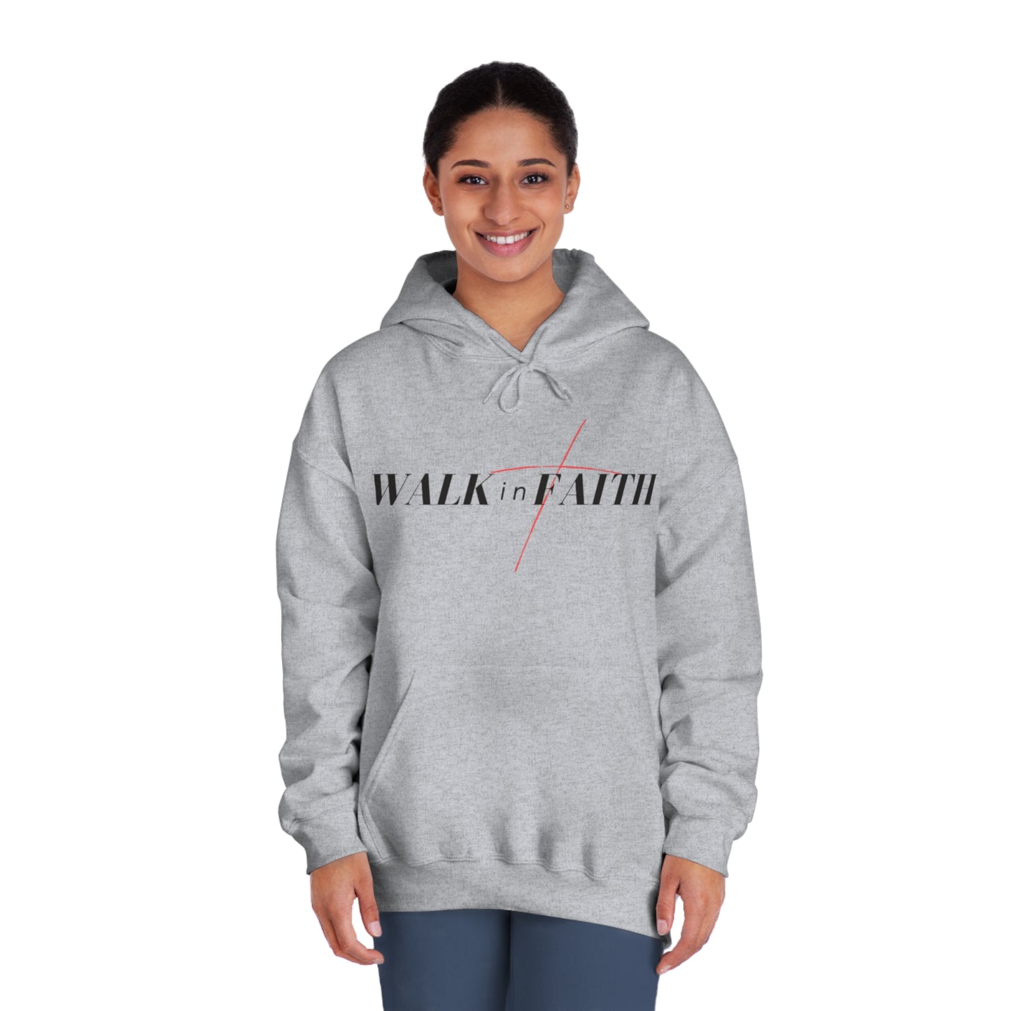 Walk in Faith Unisex DryBlend® Hooded Sweatshirt