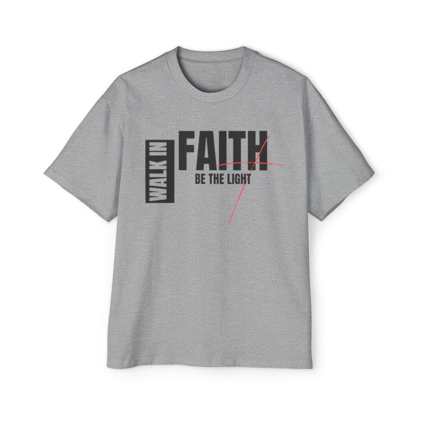 Walk in Faith Men's Heavy Oversized Tee