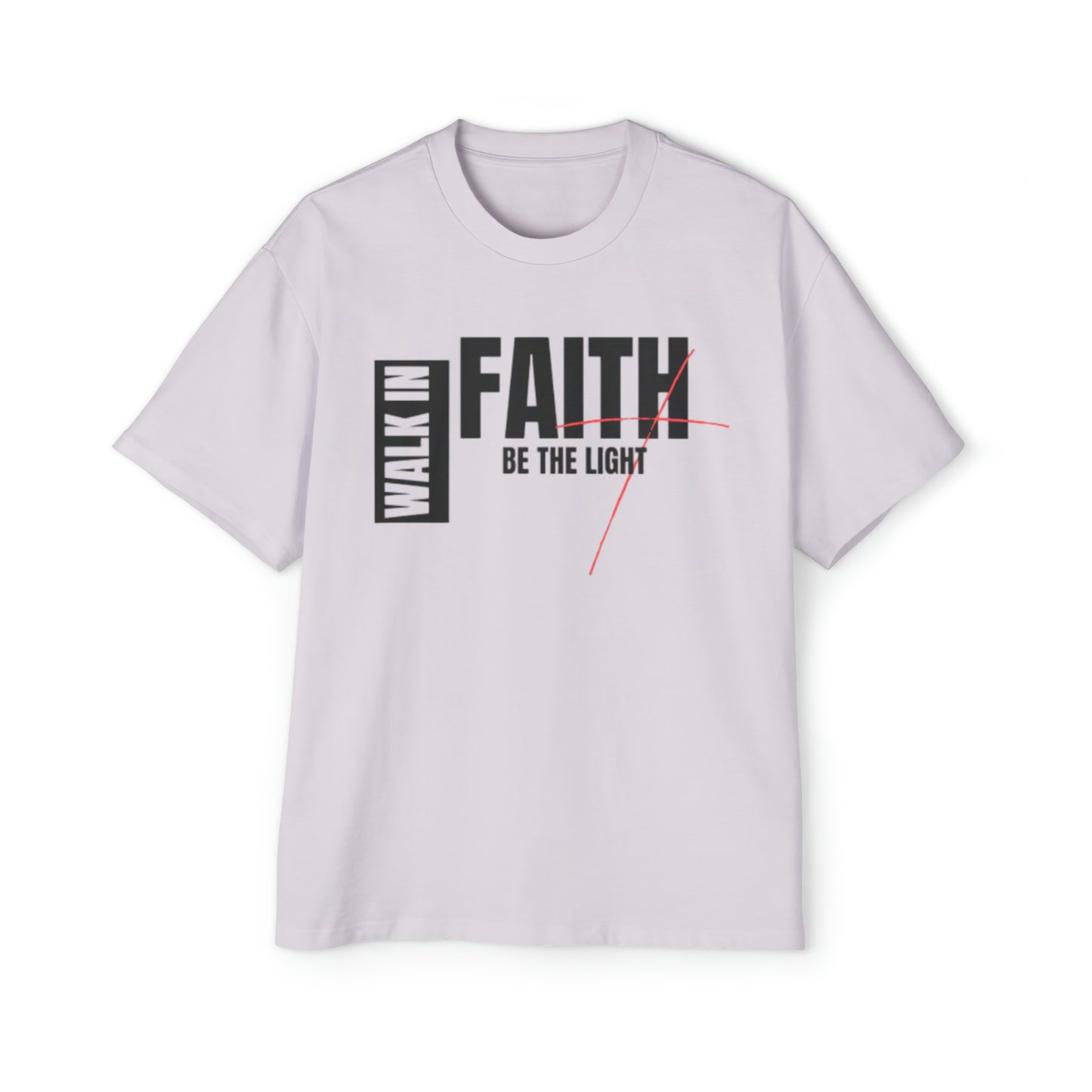 Walk in Faith Men's Heavy Oversized Tee
