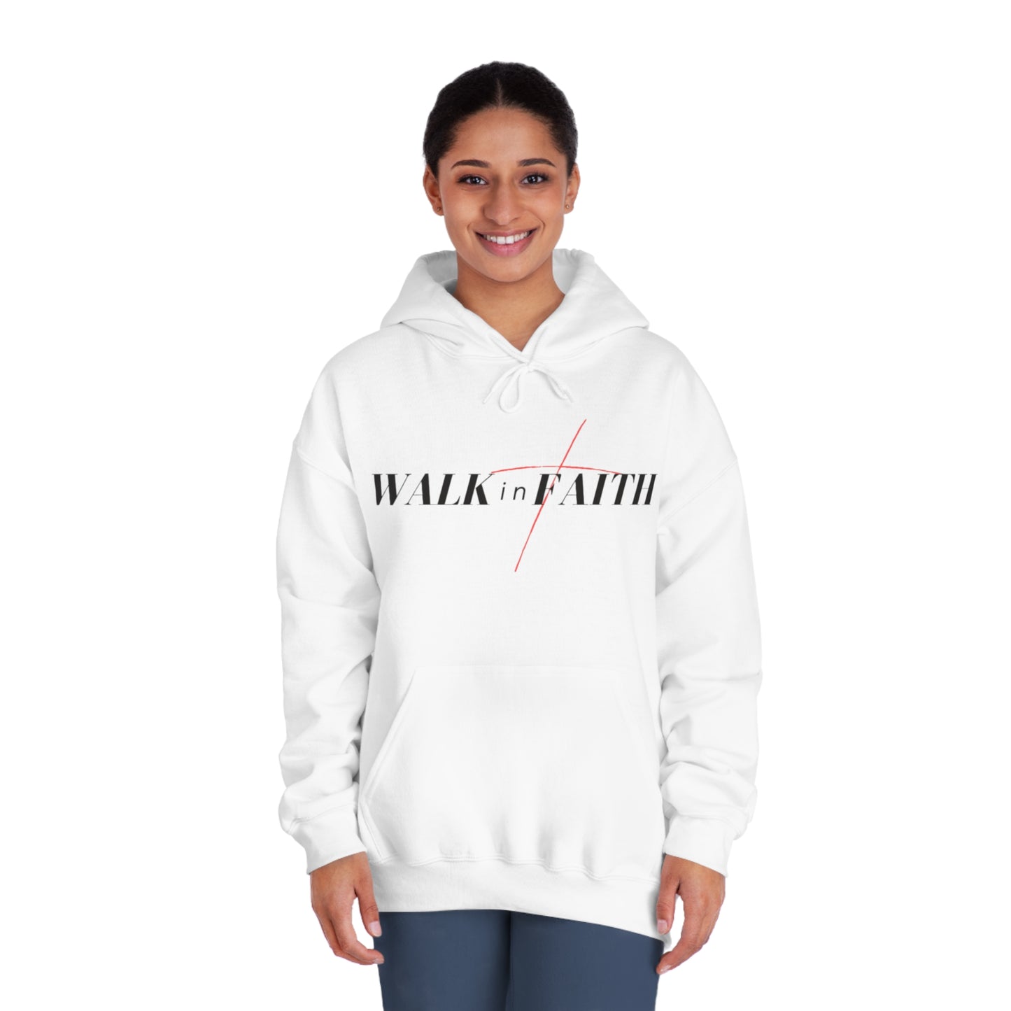 Walk in Faith Unisex DryBlend® Hooded Sweatshirt