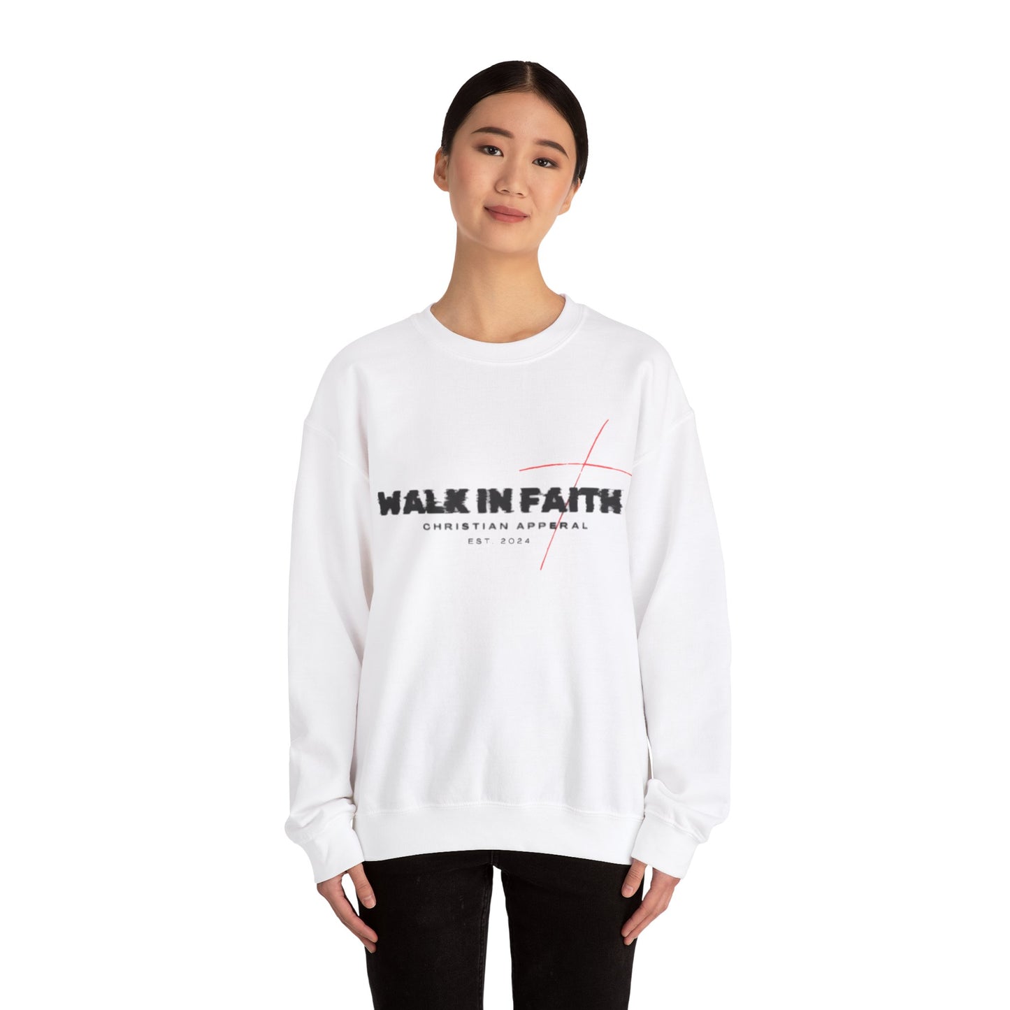 Walk in Faith Unisex Heavy Blend™ Crewneck Sweatshirt