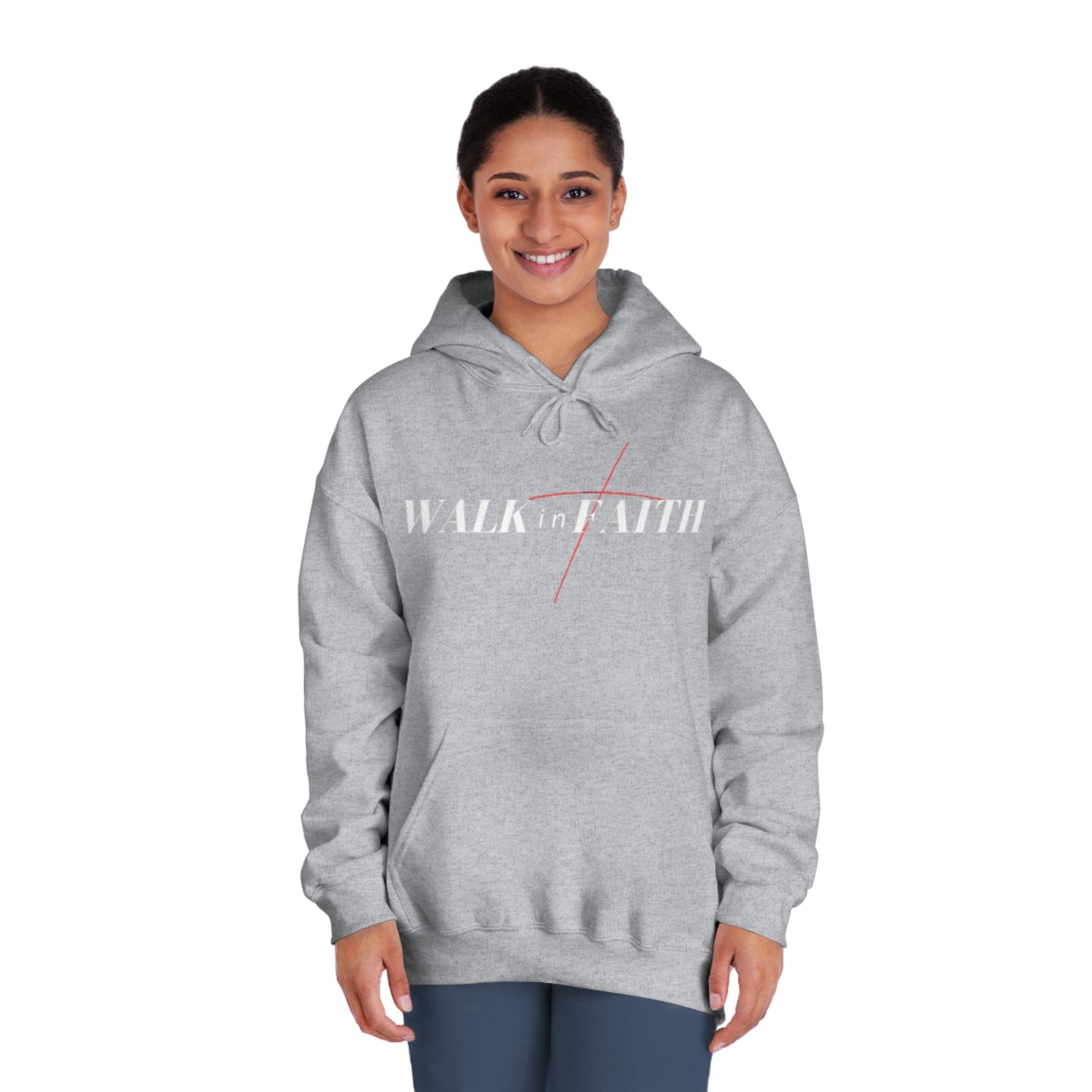 Walk in Faith Unisex DryBlend® Hooded Sweatshirt