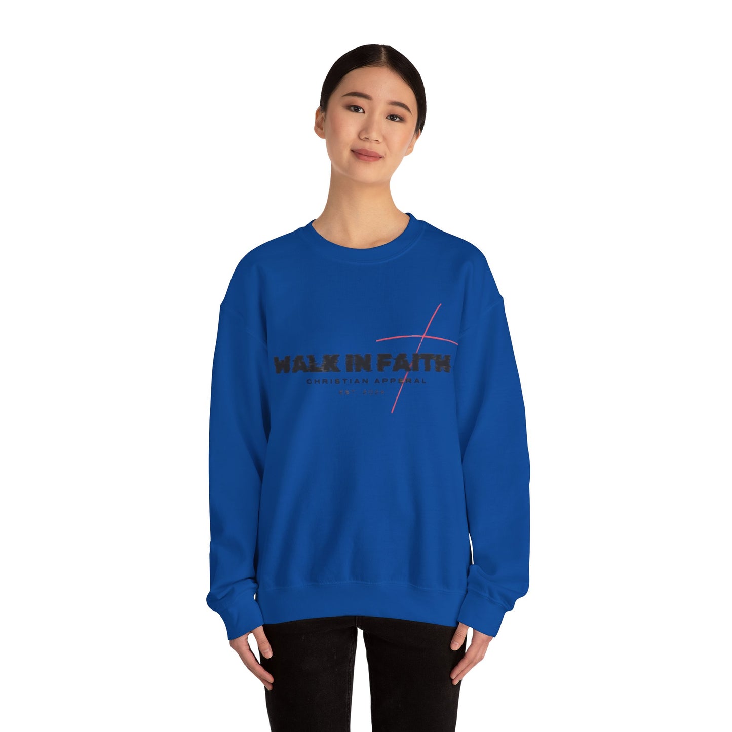 Walk in Faith Unisex Heavy Blend™ Crewneck Sweatshirt