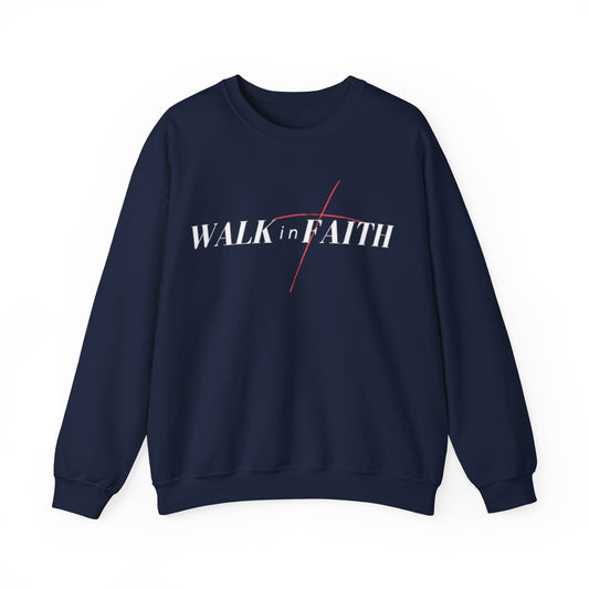 Walk in Faith Unisex Heavy Blend™ Crewneck Sweatshirt